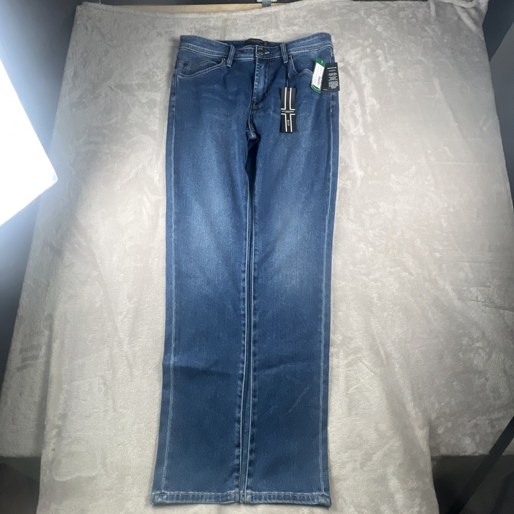 Liverpool Kingston Modern Straight Jeans Mens 34x34 Blue Slim Stretch NWT